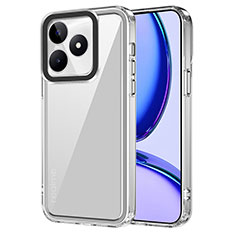 Coque Rebord Contour Silicone et Vitre Transparente Housse Etui AC1 pour Realme C51 Clair