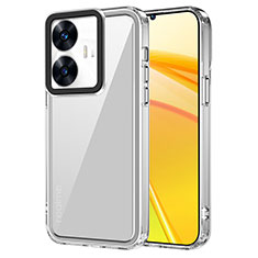 Coque Rebord Contour Silicone et Vitre Transparente Housse Etui AC1 pour Realme C55 Clair