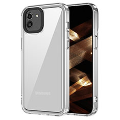 Coque Rebord Contour Silicone et Vitre Transparente Housse Etui AC1 pour Samsung Galaxy A03 Clair