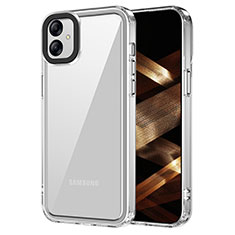 Coque Rebord Contour Silicone et Vitre Transparente Housse Etui AC1 pour Samsung Galaxy A04E Clair