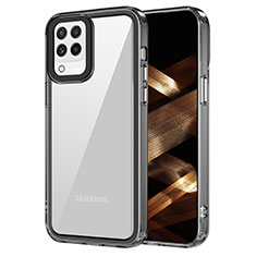 Coque Rebord Contour Silicone et Vitre Transparente Housse Etui AC1 pour Samsung Galaxy A22 4G Noir