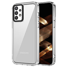 Coque Rebord Contour Silicone et Vitre Transparente Housse Etui AC1 pour Samsung Galaxy A32 4G Clair