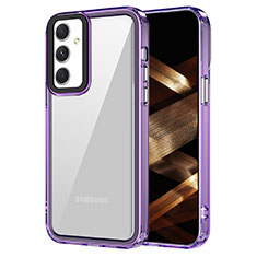 Coque Rebord Contour Silicone et Vitre Transparente Housse Etui AC1 pour Samsung Galaxy Quantum4 5G Violet Clair