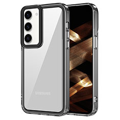 Coque Rebord Contour Silicone et Vitre Transparente Housse Etui AC1 pour Samsung Galaxy S25 Plus 5G Noir