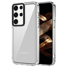 Coque Rebord Contour Silicone et Vitre Transparente Housse Etui AC1 pour Samsung Galaxy S25 Ultra 5G Clair