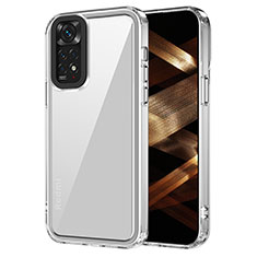 Coque Rebord Contour Silicone et Vitre Transparente Housse Etui AC1 pour Xiaomi Redmi Note 11 4G (2022) Clair