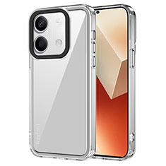 Coque Rebord Contour Silicone et Vitre Transparente Housse Etui AC1 pour Xiaomi Redmi Note 13 5G Clair