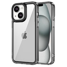 Coque Rebord Contour Silicone et Vitre Transparente Housse Etui AC2 pour Apple iPhone 13 Noir