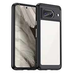 Coque Rebord Contour Silicone et Vitre Transparente Housse Etui J01S pour Google Pixel 8 5G Noir