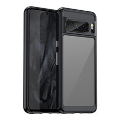 Coque Rebord Contour Silicone et Vitre Transparente Housse Etui J01S pour Google Pixel 8 Pro 5G Noir