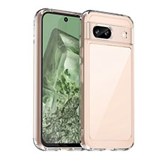 Coque Rebord Contour Silicone et Vitre Transparente Housse Etui J01S pour Google Pixel 8a 5G Clair