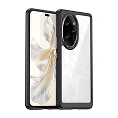 Coque Rebord Contour Silicone et Vitre Transparente Housse Etui J01S pour Huawei Honor 100 Pro 5G Noir