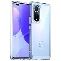 Coque Rebord Contour Silicone et Vitre Transparente Housse Etui J01S pour Huawei Honor 50 Pro 5G Clair