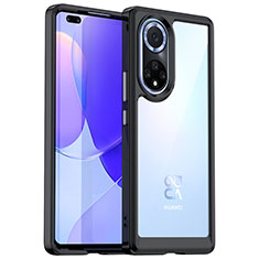 Coque Rebord Contour Silicone et Vitre Transparente Housse Etui J01S pour Huawei Honor 50 Pro 5G Noir