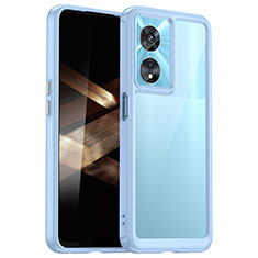 Coque Rebord Contour Silicone et Vitre Transparente Housse Etui J01S pour Huawei Honor X5 Plus Bleu