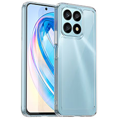 Coque Rebord Contour Silicone et Vitre Transparente Housse Etui J01S pour Huawei Honor X8a 4G Clair