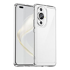 Coque Rebord Contour Silicone et Vitre Transparente Housse Etui J01S pour Huawei Nova 11 Pro Clair