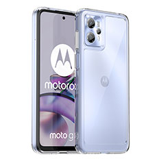 Coque Rebord Contour Silicone et Vitre Transparente Housse Etui J01S pour Motorola Moto G13 Clair