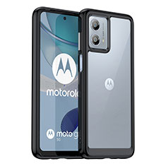 Coque Rebord Contour Silicone et Vitre Transparente Housse Etui J01S pour Motorola Moto G53y 5G Noir