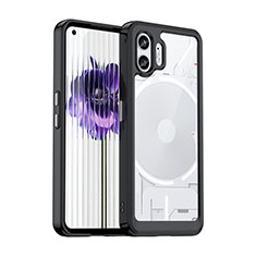 Coque Rebord Contour Silicone et Vitre Transparente Housse Etui J01S pour Nothing Phone 2 Noir