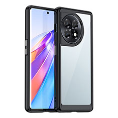 Coque Rebord Contour Silicone et Vitre Transparente Housse Etui J01S pour OnePlus 11R 5G Noir