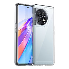 Coque Rebord Contour Silicone et Vitre Transparente Housse Etui J01S pour OnePlus Ace 2 Pro 5G Clair