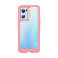 Coque Rebord Contour Silicone et Vitre Transparente Housse Etui J01S pour OnePlus Nord CE 2 5G Rouge