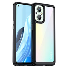 Coque Rebord Contour Silicone et Vitre Transparente Housse Etui J01S pour OnePlus Nord N20 5G Noir