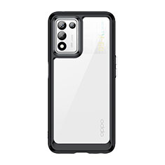 Coque Rebord Contour Silicone et Vitre Transparente Housse Etui J01S pour Oppo K9S 5G Noir