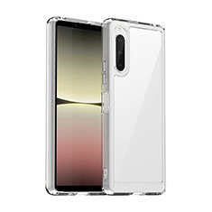 Coque Rebord Contour Silicone et Vitre Transparente Housse Etui J01S pour Sony Xperia 10 V Clair