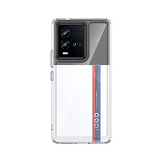 Coque Rebord Contour Silicone et Vitre Transparente Housse Etui J01S pour Vivo iQOO 9T 5G Clair