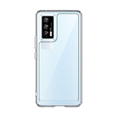 Coque Rebord Contour Silicone et Vitre Transparente Housse Etui J01S pour Vivo iQOO Neo5 5G Clair