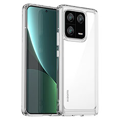 Coque Rebord Contour Silicone et Vitre Transparente Housse Etui J01S pour Xiaomi Mi 13 Pro 5G Clair