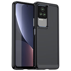 Coque Rebord Contour Silicone et Vitre Transparente Housse Etui J01S pour Xiaomi Redmi K60E 5G Noir