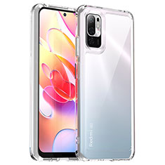 Coque Rebord Contour Silicone et Vitre Transparente Housse Etui J01S pour Xiaomi Redmi Note 11 SE 5G Clair