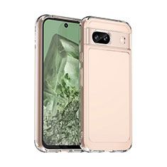 Coque Rebord Contour Silicone et Vitre Transparente Housse Etui J02S pour Google Pixel 8a 5G Clair