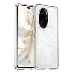 Coque Rebord Contour Silicone et Vitre Transparente Housse Etui J02S pour Huawei Honor 100 Pro 5G Clair