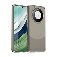 Coque Rebord Contour Silicone et Vitre Transparente Housse Etui J02S pour Huawei Mate 60 Gris