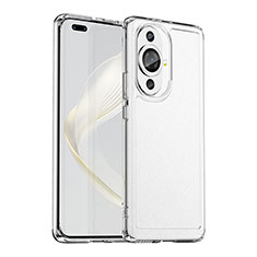 Coque Rebord Contour Silicone et Vitre Transparente Housse Etui J02S pour Huawei Nova 11 Pro Clair