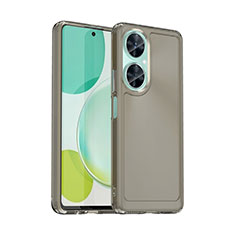 Coque Rebord Contour Silicone et Vitre Transparente Housse Etui J02S pour Huawei Nova 11i Gris