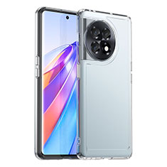 Coque Rebord Contour Silicone et Vitre Transparente Housse Etui J02S pour OnePlus Ace 2 Pro 5G Clair