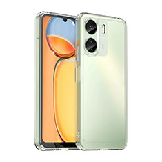 Coque Rebord Contour Silicone et Vitre Transparente Housse Etui J02S pour Xiaomi Poco C65 Clair