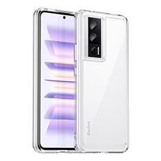 Coque Rebord Contour Silicone et Vitre Transparente Housse Etui J02S pour Xiaomi Redmi K60 5G Clair