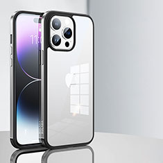 Coque Rebord Contour Silicone et Vitre Transparente Housse Etui LD1 pour Apple iPhone 13 Pro Max Argent