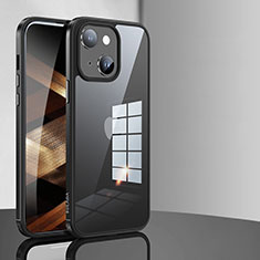 Coque Rebord Contour Silicone et Vitre Transparente Housse Etui LD1 pour Apple iPhone 15 Plus Noir