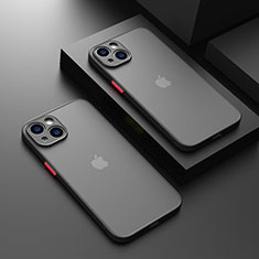 Coque Rebord Contour Silicone et Vitre Transparente Housse Etui LS1 pour Apple iPhone 14 Noir