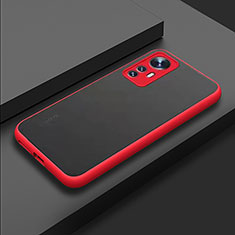 Coque Rebord Contour Silicone et Vitre Transparente Housse Etui M02 pour Xiaomi Mi 12S Pro 5G Rouge