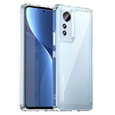 Coque Rebord Contour Silicone et Vitre Transparente Housse Etui M06 pour Xiaomi Mi 12 Lite 5G Clair