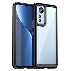 Coque Rebord Contour Silicone et Vitre Transparente Housse Etui M06 pour Xiaomi Mi 12S 5G Noir