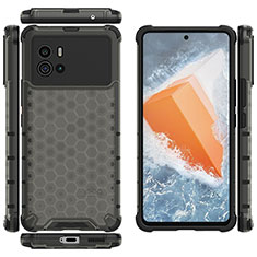 Coque Rebord Contour Silicone et Vitre Transparente Housse Etui M07 pour Vivo iQOO 9 Pro 5G Noir